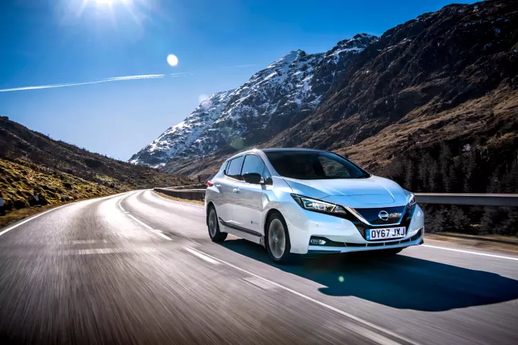 Image of a Nissan Leaf family car