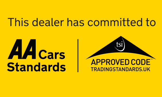 This dealer has committed to AA Cars Standards | tsi APPROVED CODE™ tradingstandards.uk