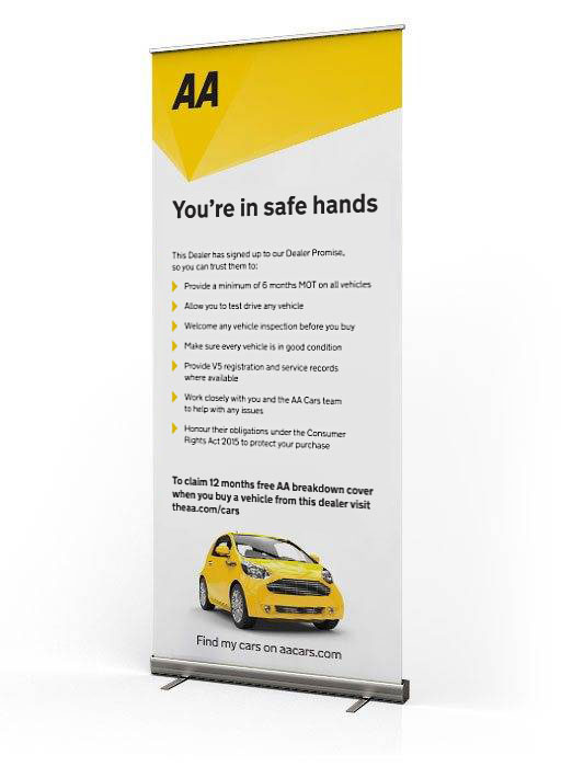 Dealer Promise pull up banner